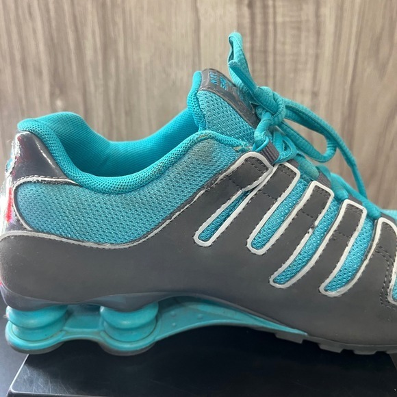 Nike Shox NZ Turquoise & Charcoal Grey Running Shoes Women's Size 8.5 314561-040 - Picture 7 of 13